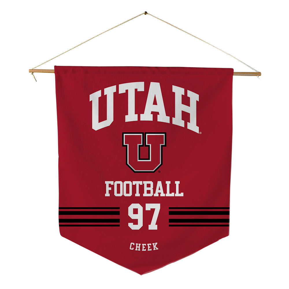 Utah - NCAA Football : Joseph Cheek - Pennant - 18" x 21"-0