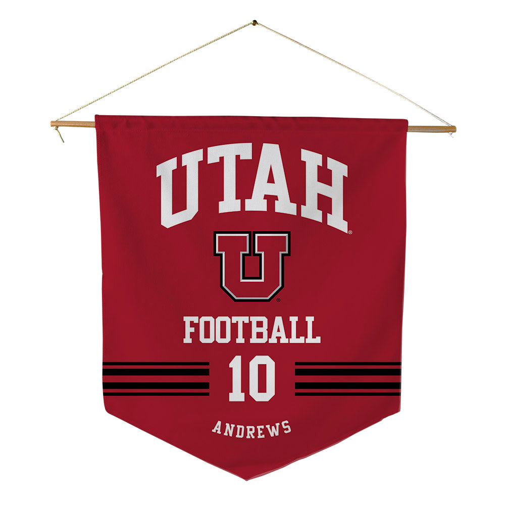 Utah - NCAA Football : Hunter Andrews - Pennant - 18" x 21"-0