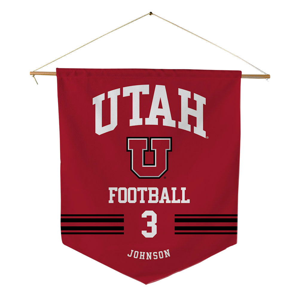 Utah - NCAA Football : Nate Johnson - Pennant - 18" x 21"-0