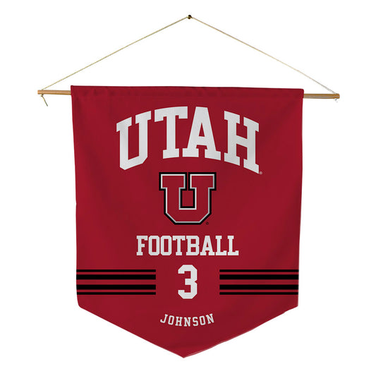Utah - NCAA Football : Nate Johnson - Pennant - 18" x 21"-0