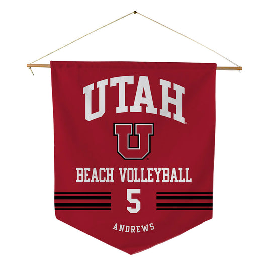 Utah - NCAA Beach Volleyball : Grace Andrews - Pennant - 18" x 21"-0