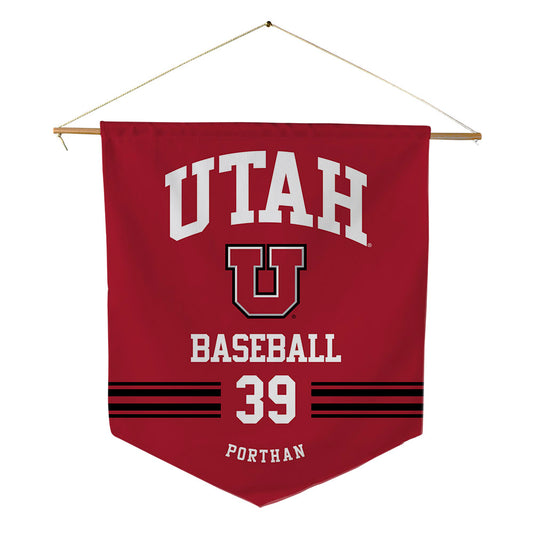 Utah - NCAA Baseball : Brett Porthan - Pennant - 18" x 21"-0
