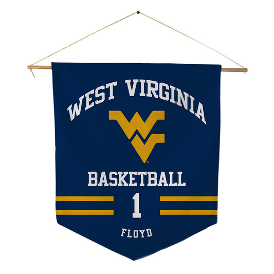 West Virginia - NCAA Men's Basketball : Jasper Floyd - Pennant - 18" x 21"-0
