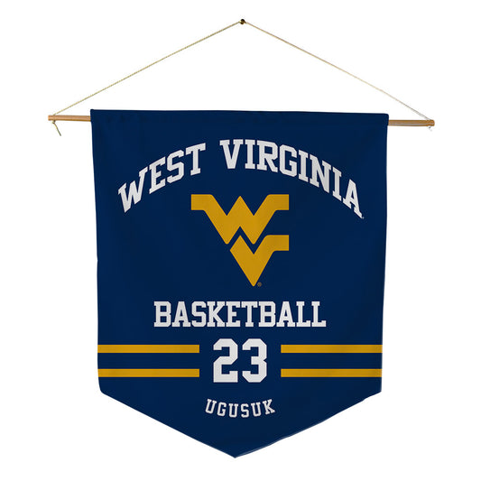 West Virginia - NCAA Men's Basketball : Morris Ugusuk - Pennant - 18" x 21"-0