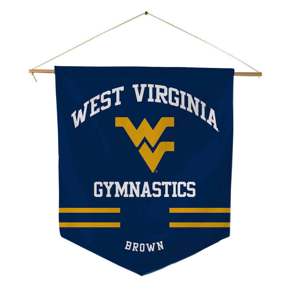 West Virginia - NCAA Women's Gymnastics : Julia Brown - Pennant - 18" x 21"-0