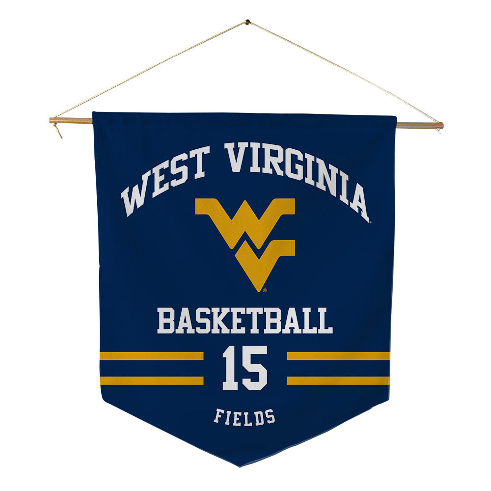 West Virginia - NCAA Men's Basketball : Jackson Fields - Pennant - 18" x 21"-0