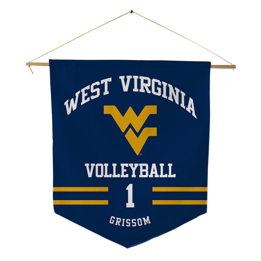 West Virginia - NCAA Women's Volleyball : Tally Grissom - Pennant - 18" x 21"-0
