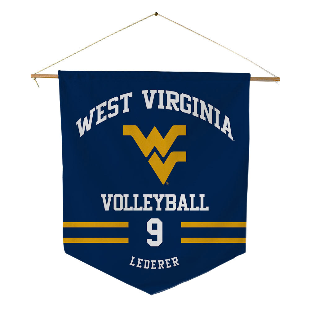 West Virginia - NCAA Women's Volleyball : Chalina Lederer - Pennant - 18" x 21"-0