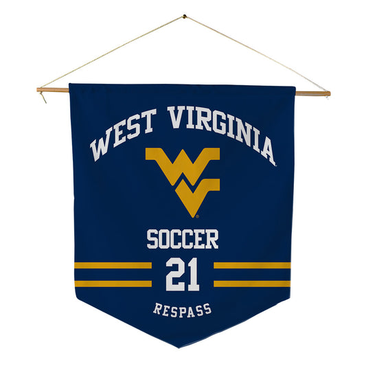 West Virginia - NCAA Women's Soccer : Ajanae Respass - Pennant - 18" x 21"-0