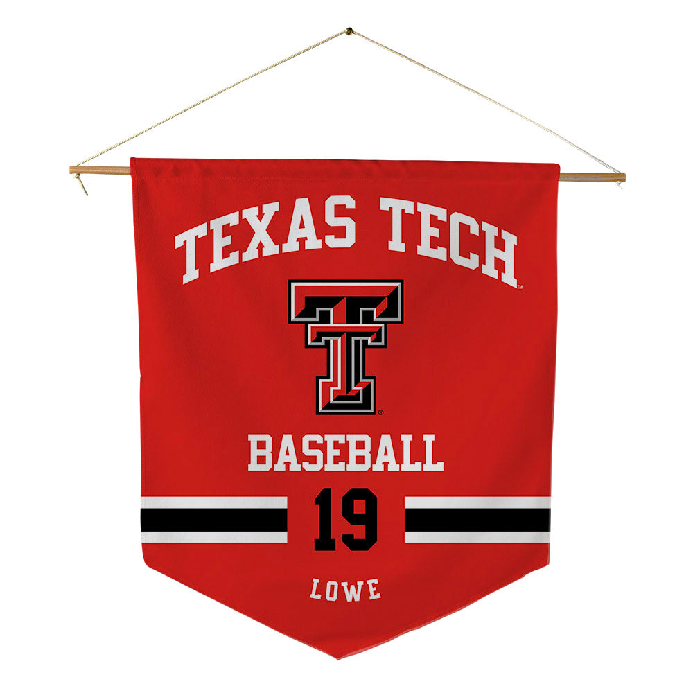 Texas Tech - NCAA Baseball : Jonny Lowe - Pennant - 18" x 21"-0