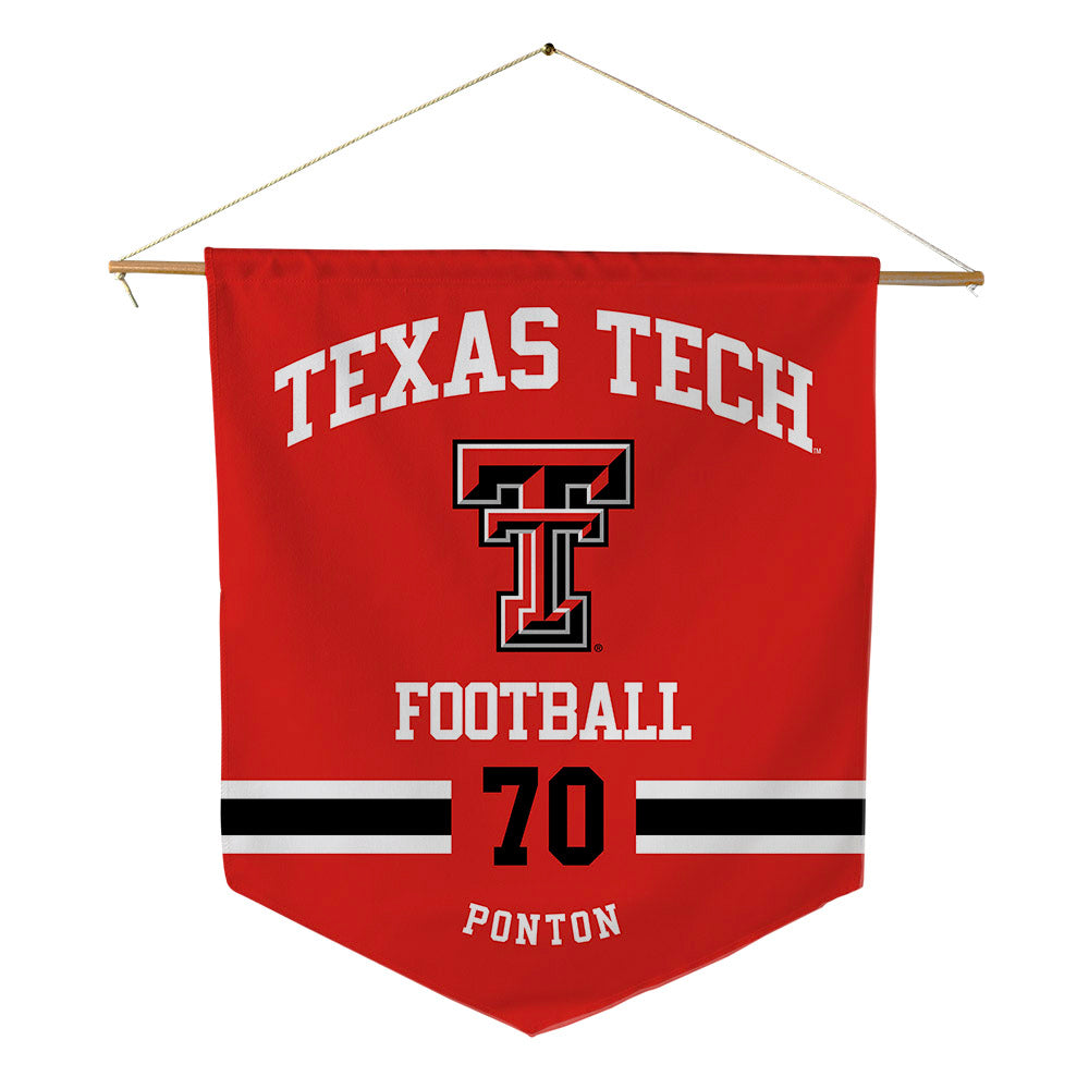 Texas Tech - NCAA Football : Jacob Ponton - Pennant - 18" x 21"-0