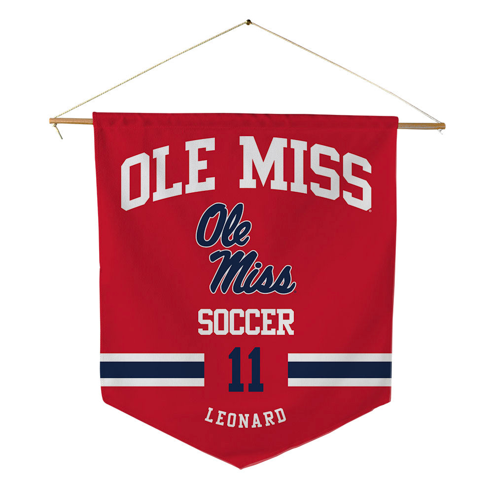 Ole Miss - NCAA Women's Soccer : Bella Leonard - Pennant - 18" x 21"-0