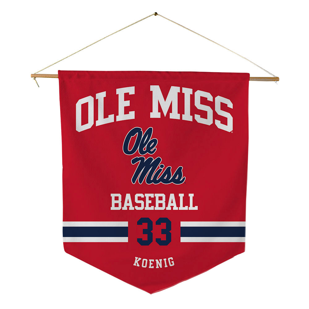 Ole Miss - NCAA Baseball : Landon Koenig - Pennant - 18" x 21"-0