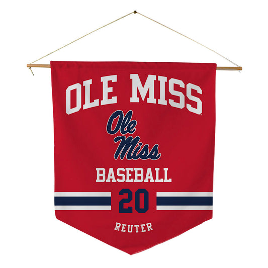 Ole Miss - NCAA Baseball : Collin Reuter - Pennant - 18" x 21"-0