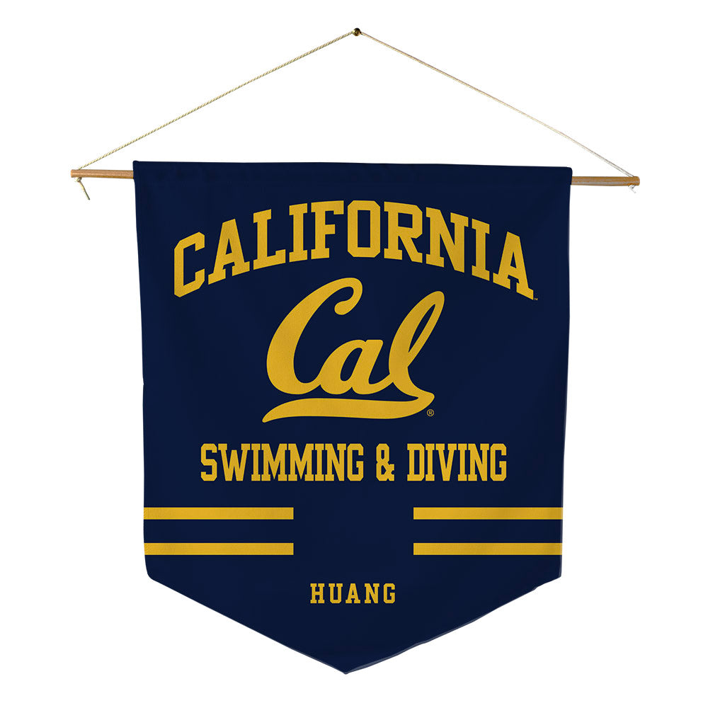UC Berkeley - NCAA Men's Swimming & Diving : Edward Huang - Pennant - 18" x 21"-0