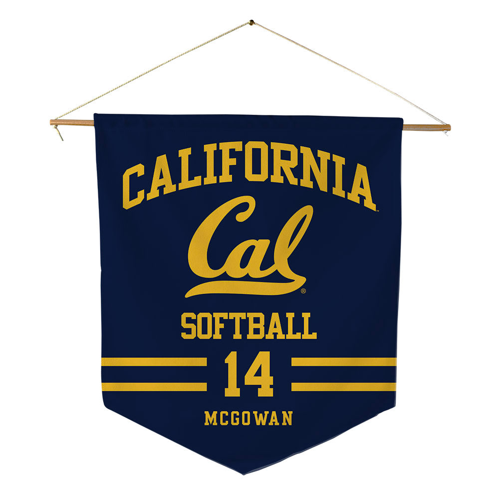 UC Berkeley - NCAA Softball : Mya McGowan - Pennant - 18" x 21"-0