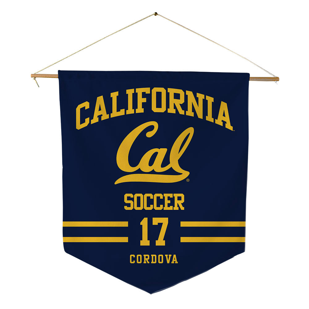 UC Berkeley - NCAA Men's Soccer : Cesar Cordova - Pennant - 18" x 21"-0