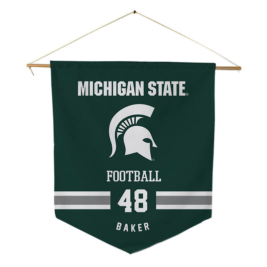 Michigan State - NCAA Football : Charlie Baker - Pennant - 18" x 21"-0