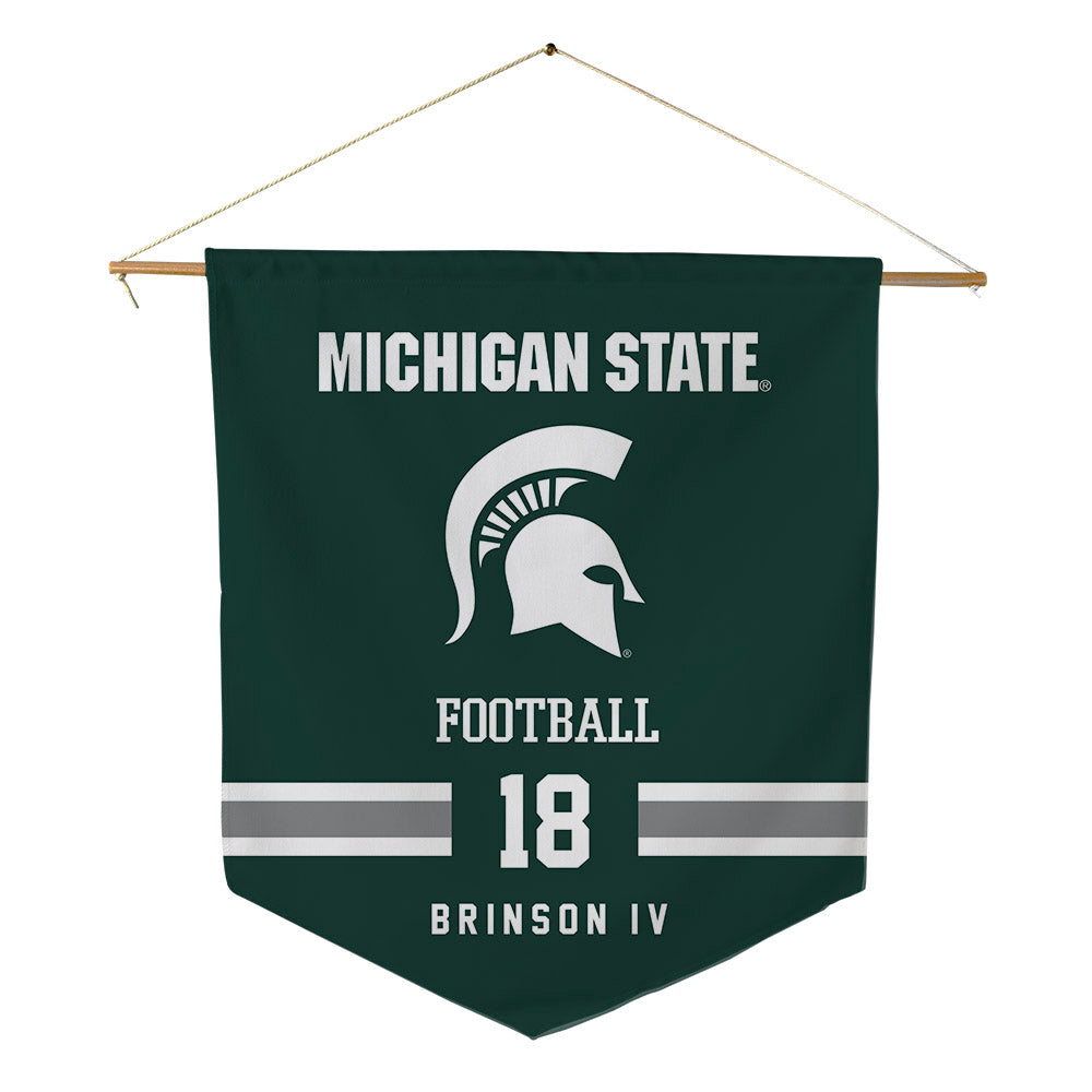 Michigan State - NCAA Football : Andrew Brinson IV - Pennant - 18" x 21"-0