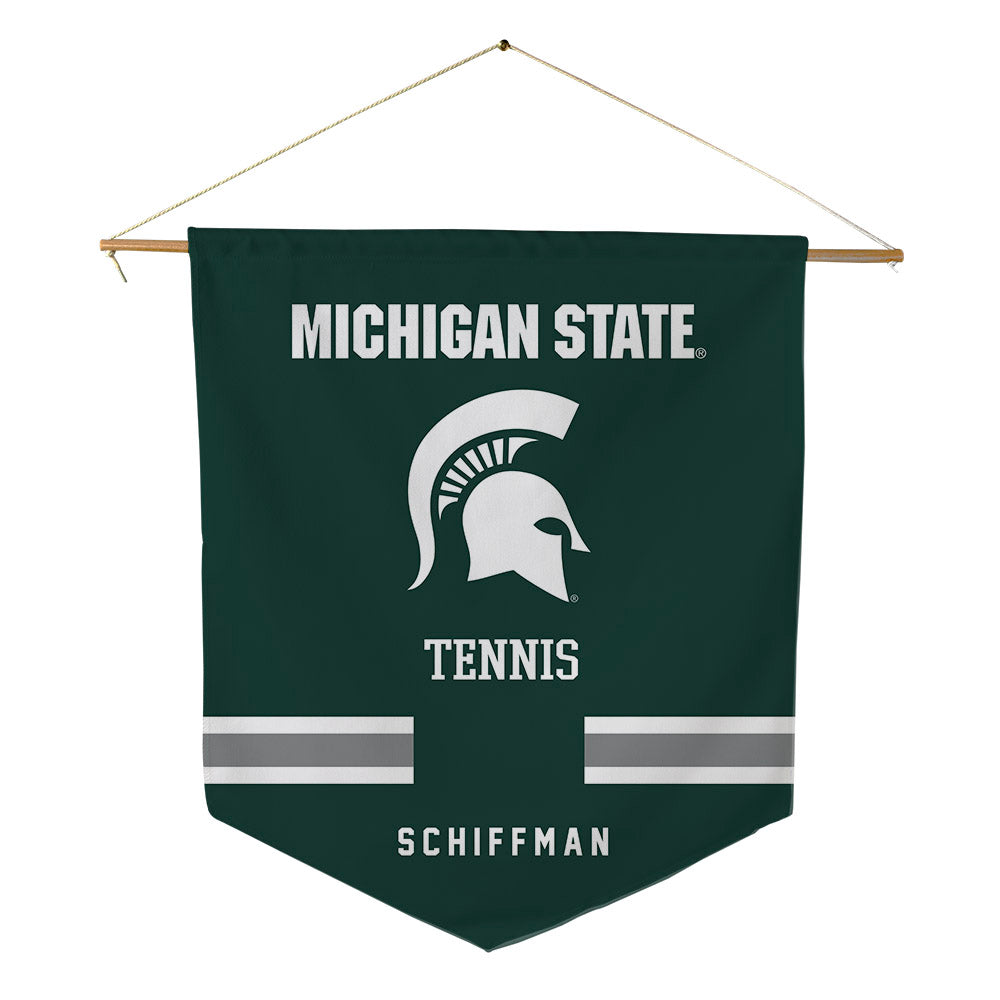 Michigan State - NCAA Women's Tennis : Marlo Schiffman - Pennant - 18" x 21"-0
