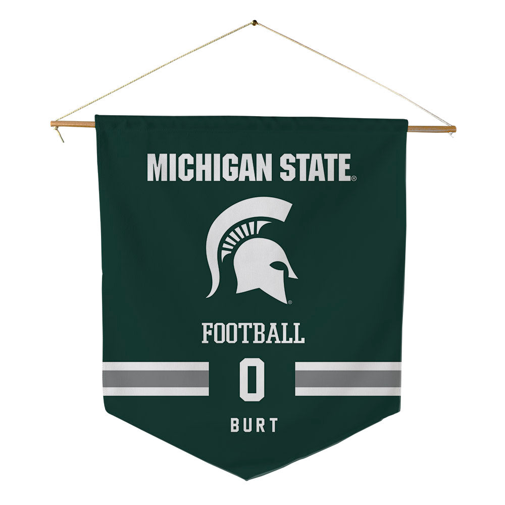 Michigan State - NCAA Football : Nijhay Burt - Pennant - 18" x 21"-0