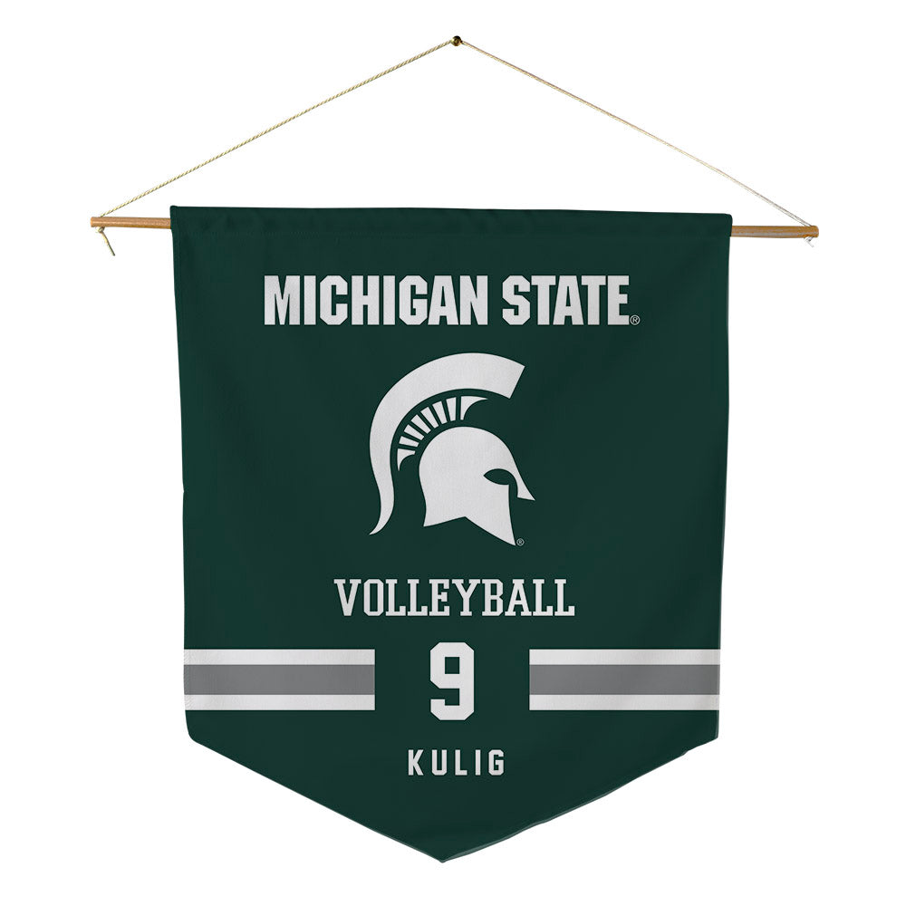 Michigan State - NCAA Women's Volleyball : Zuzanna Kulig - Pennant - 18" x 21"-0