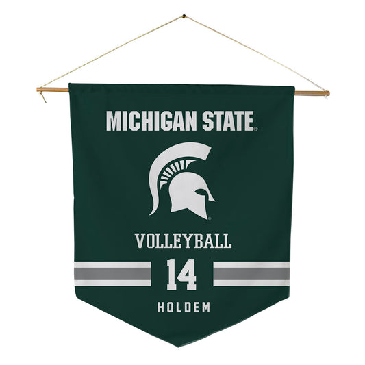 Michigan State - NCAA Women's Volleyball : Taylah Holdem - Pennant - 18" x 21"-0
