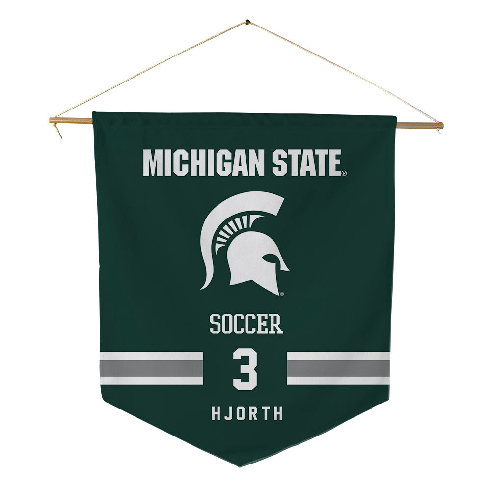 Michigan State - NCAA Women's Soccer : Taya Hjorth - Pennant - 18" x 21"-0