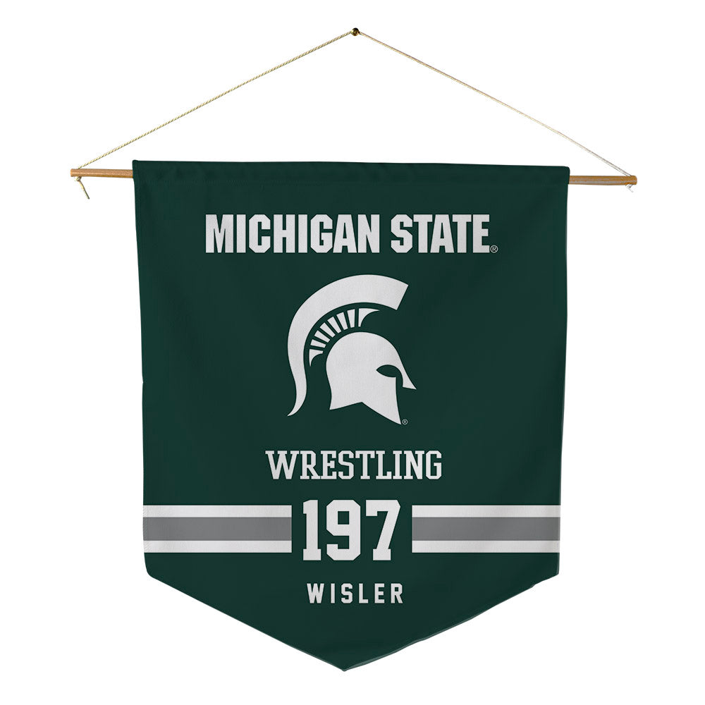 Michigan State - NCAA Wrestling : Kael Wisler - Pennant - 18" x 21"-0