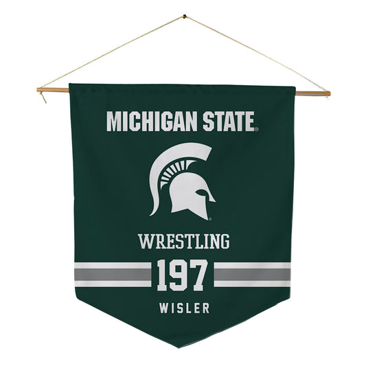 Michigan State - NCAA Wrestling : Kael Wisler - Pennant - 18" x 21"-0