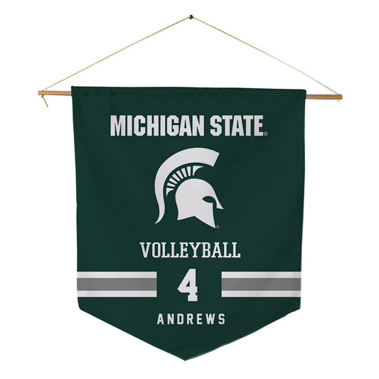 Michigan State - NCAA Women's Volleyball : Madi Andrews - Pennant - 18" x 21"-0