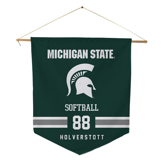 Michigan State - NCAA Softball : Sophie Holverstott - Pennant - 18" x 21"-0