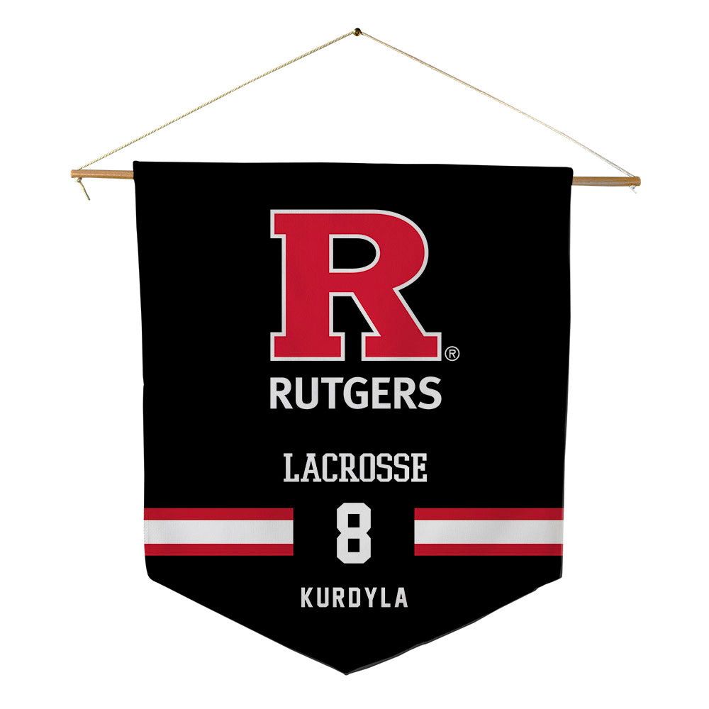 Rutgers - NCAA Men's Lacrosse : Brady Kurdyla - Pennant - 18" x 21"-0