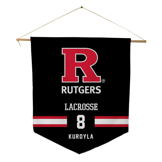 Rutgers - NCAA Men's Lacrosse : Brady Kurdyla - Pennant - 18" x 21"-0