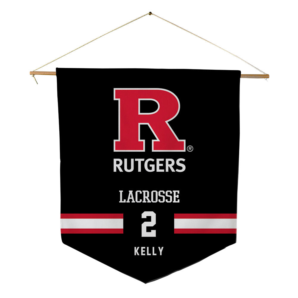 Rutgers - NCAA Men's Lacrosse : Colin Kelly - Pennant - 18" x 21"-0