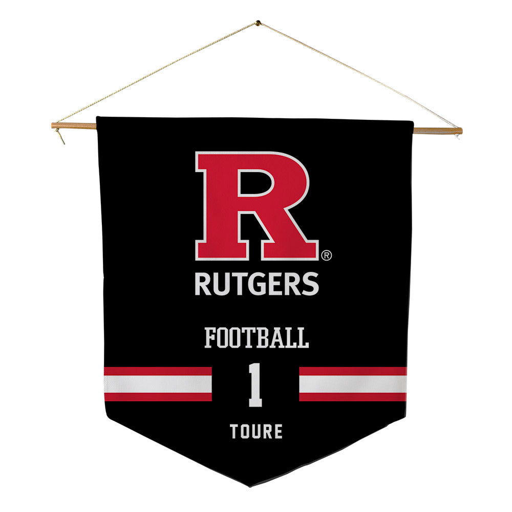 Rutgers - NCAA Football : FamH Toure - Pennant - 18" x 21"-0