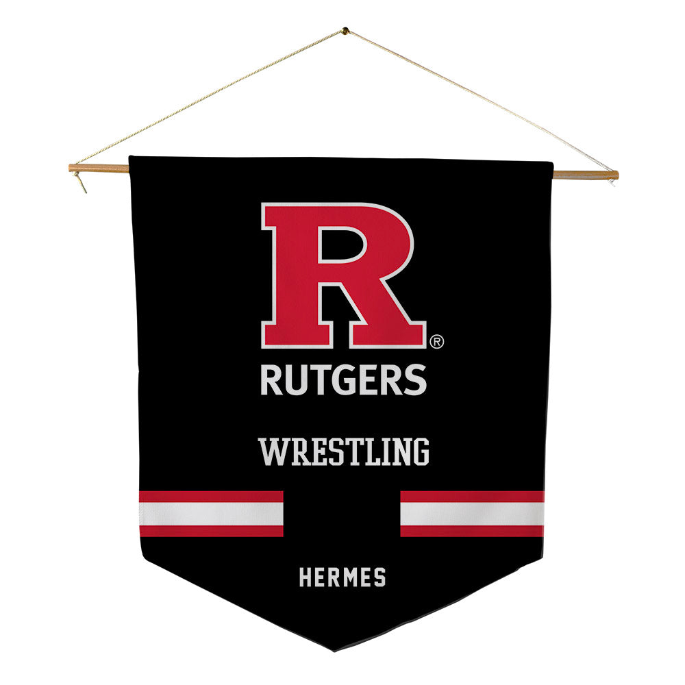 Rutgers - NCAA Wrestling : Max Hermes - Pennant - 18" x 21"-0