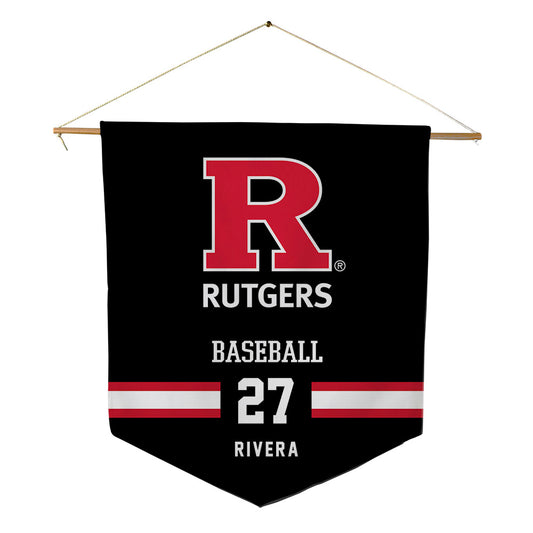 Rutgers - NCAA Baseball : Gabriel Rivera - Pennant - 18" x 21"-0