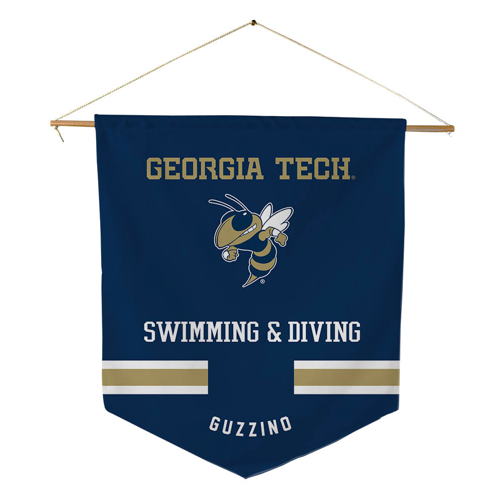 Georgia Tech - NCAA Women's Swimming & Diving : MaryGrace Guzzino - Pennant - 18" x 21"-0