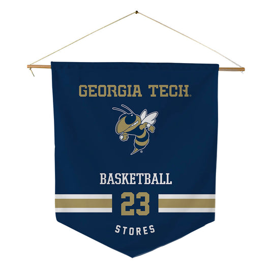 Georgia Tech - NCAA Men's Basketball : Brandon Stores - Pennant - 18" x 21"-0
