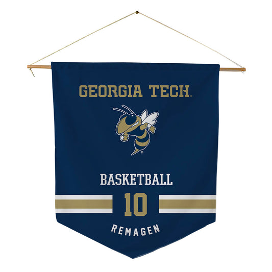 Georgia Tech - NCAA Men's Basketball : Davi Remagen - Pennant - 18" x 21"-0