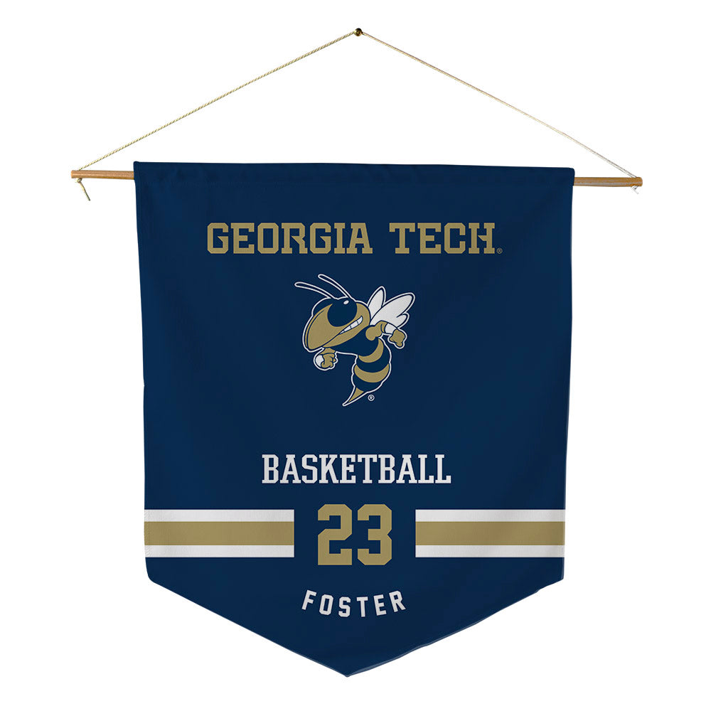 Georgia Tech - NCAA Women's Basketball : La'Nya Foster - Pennant - 18" x 21"-0