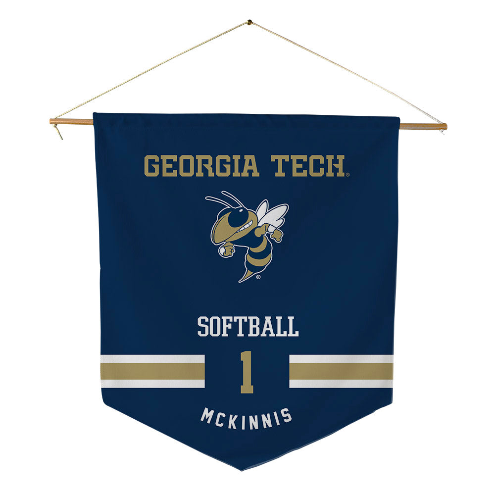 Georgia Tech - NCAA Softball : Abby McKinnis - Pennant - 18" x 21"-0