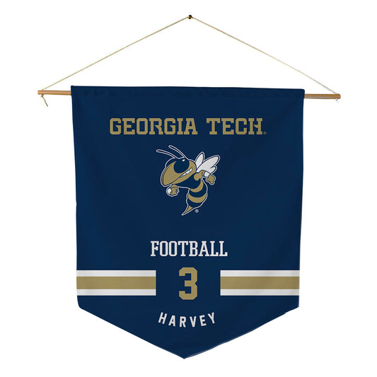 Georgia Tech - NCAA Football : Ahmari Harvey - Pennant - 18" x 21"-0