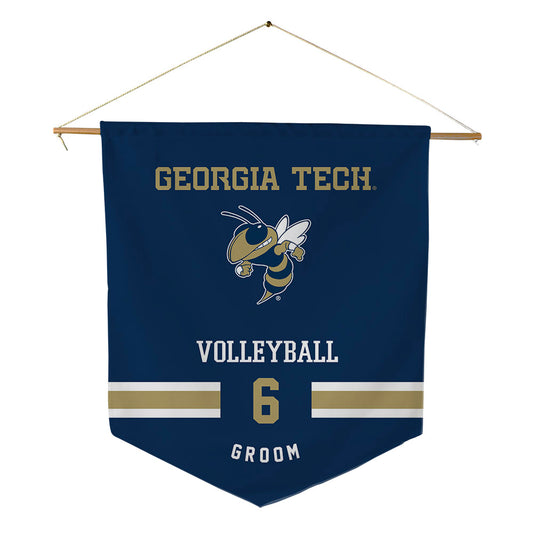Georgia Tech - NCAA Women's Volleyball : Anika Groom - Pennant - 18" x 21"-0