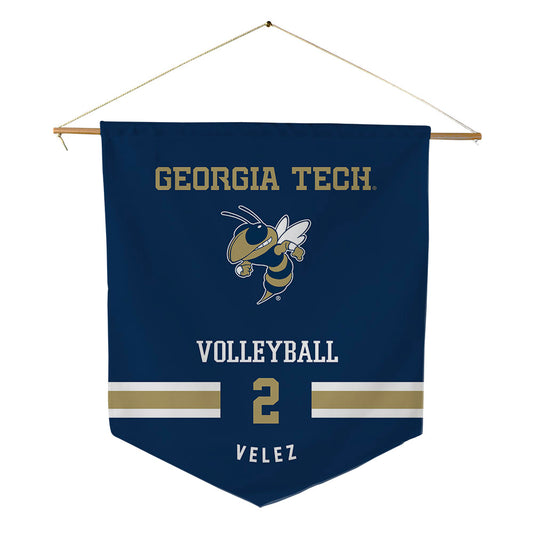 Georgia Tech - NCAA Women's Volleyball : Sofia Velez - Pennant - 18" x 21"-0