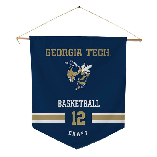 Georgia Tech - NCAA Men's Basketball : Kam Craft - Pennant - 18" x 21"-0
