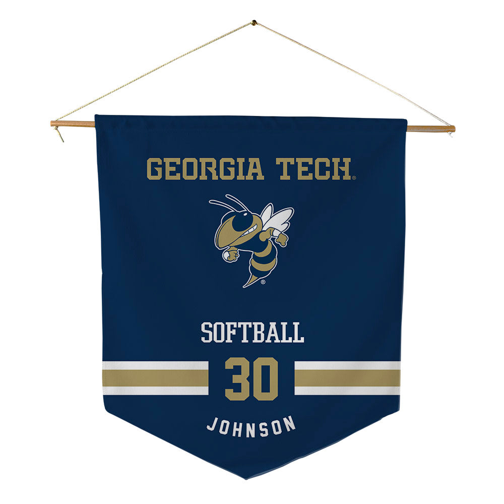 Georgia Tech - NCAA Softball : Madalyn Johnson - Pennant - 18" x 21"-0