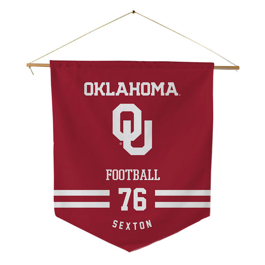 Oklahoma - NCAA Football : Jacob Sexton - Pennant - 18" x 21"-0