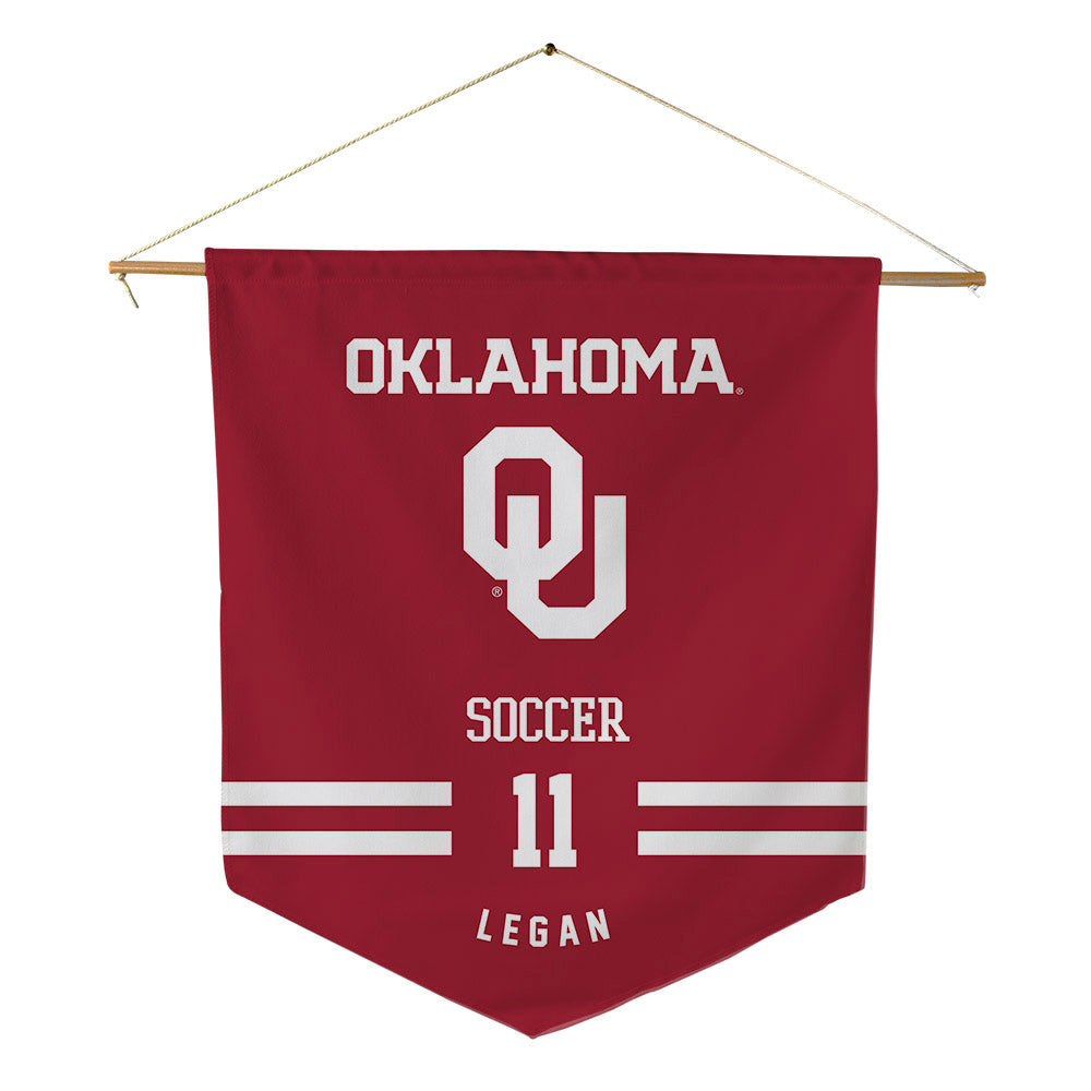 Oklahoma - NCAA Women's Soccer : Drue Legan - Pennant - 18" x 21"-0